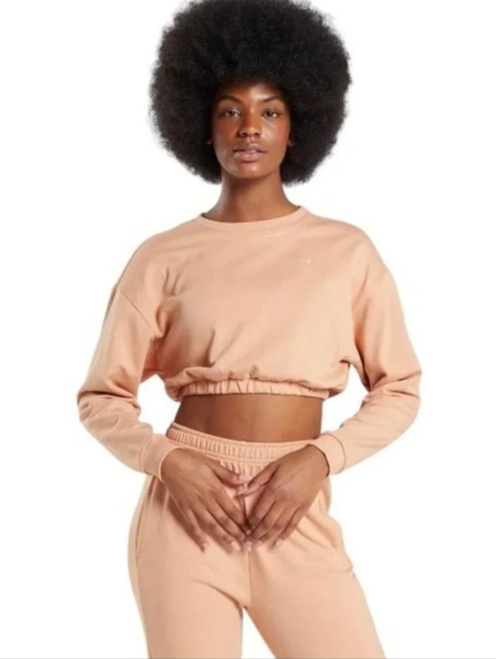Gymshark X Whitney Simmons 2-in-1 Peach Cropped Joggers Sets